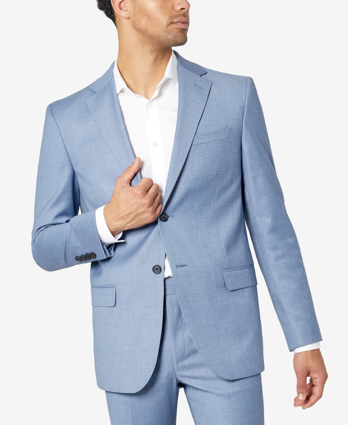 Dkny Men's Modern-fit Stretch Suit Jacket In Light Blue
