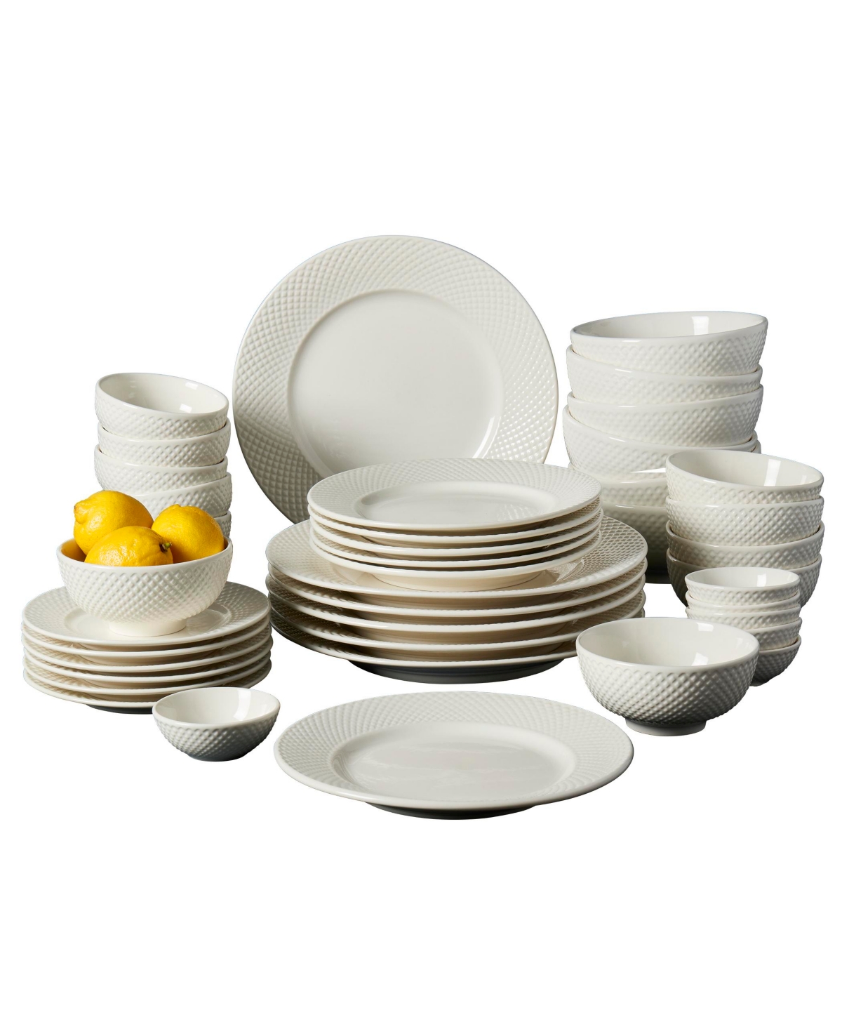 Inspiration by Denmark Amelia 42 Pc. Dinnerware Set, Service for 6, Created for Macy's - White