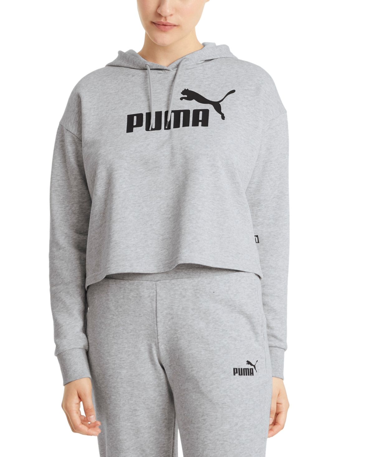  Puma Women's Cropped Logo Long-Sleeve Hoodie