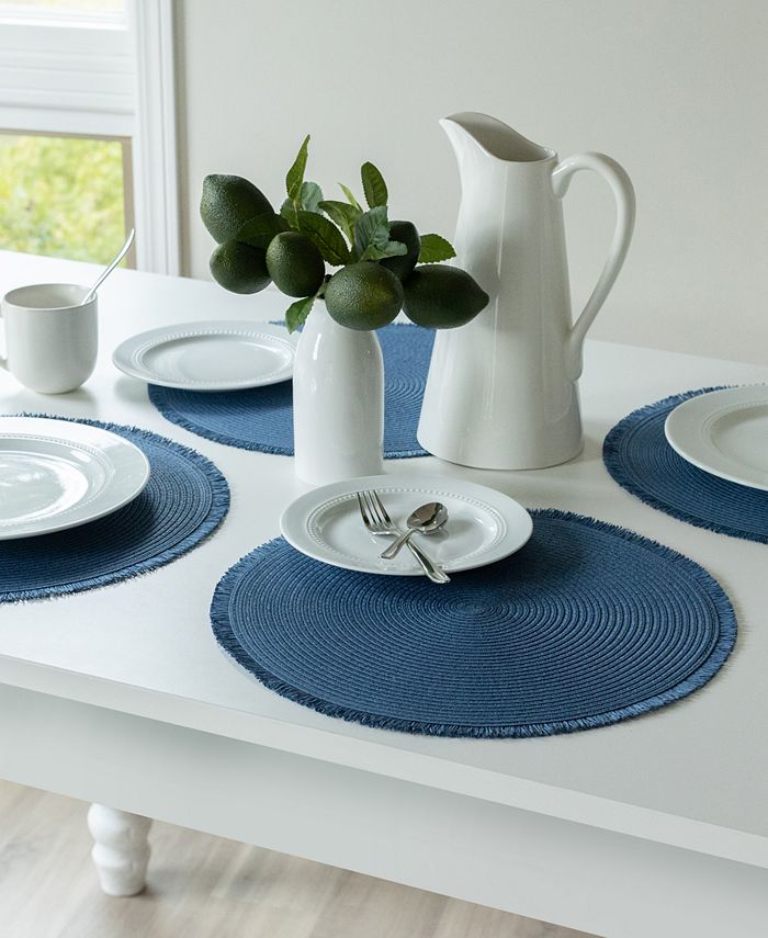 Benson Mills Fringed Round Placemat, Set of 4 Macy's