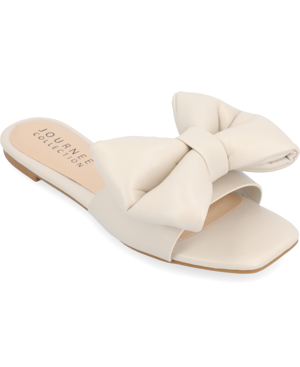 Shop Journee Collection Women's Fayre Oversized Bow Slip On Flat Sandals