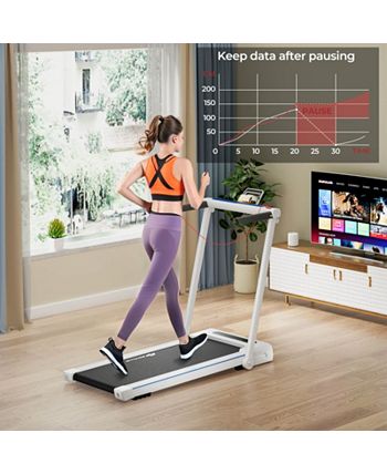 Costway 2.25HP 3 in 1 Folding Treadmill W Table Speaker Remote