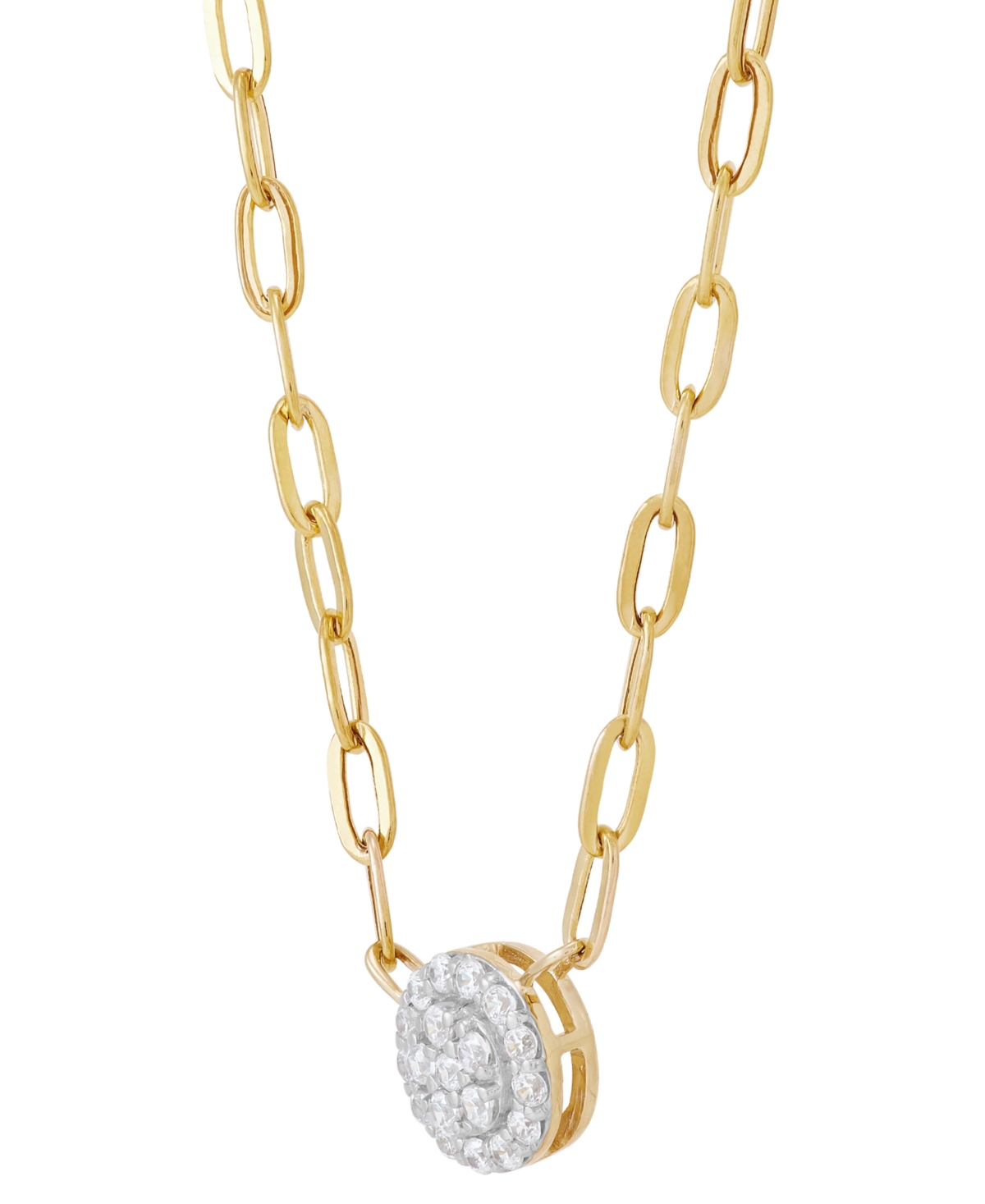 Diamond Halo Cluster Paperclip Link 18