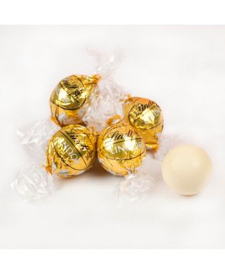 50th Birthday Candy Gift Tin with Chocolate Lindor Truffles by Lindt Large Plastic Tin with Sticker, 24 Pieces