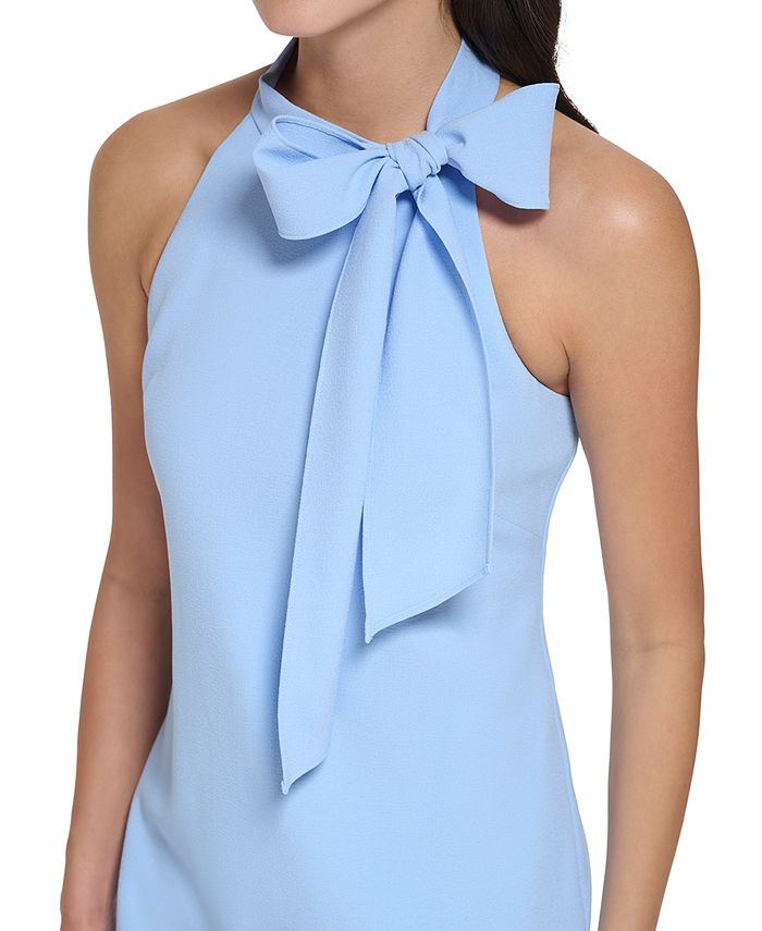 Vince Camuto Women's Signature Stretch Crepe Bow-Neck Open-Back Shift Dress  - Macy's