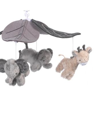 Baby Jungle Animals Gray/Tan Musical Crib Mobile Soother Toy