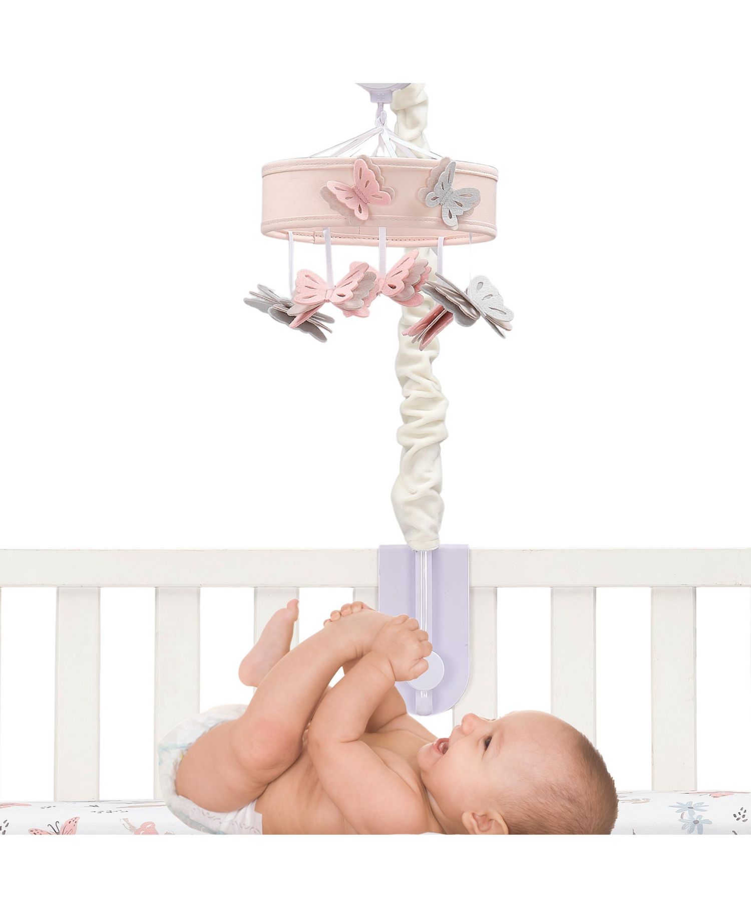 Baby Blooms Musical Butterfly Crib Mobile