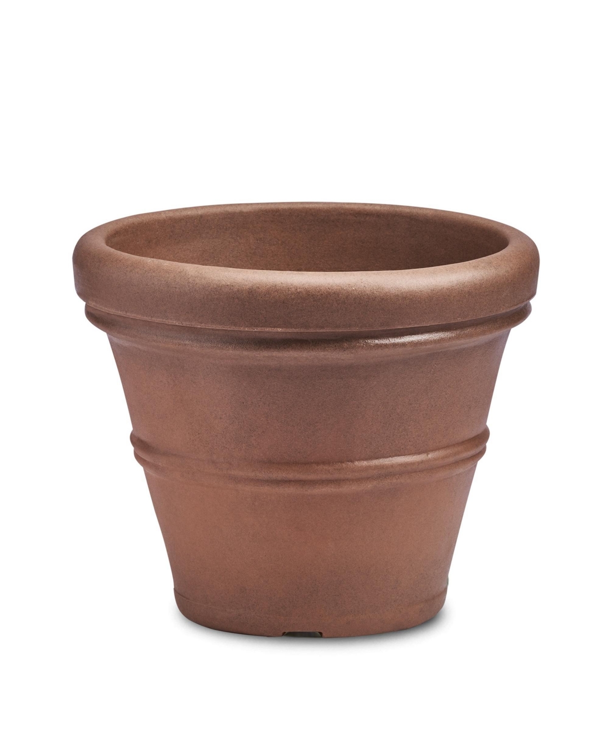 Brunello Classic Rolled-Rim Plant Pot, 27in Rust - Brown