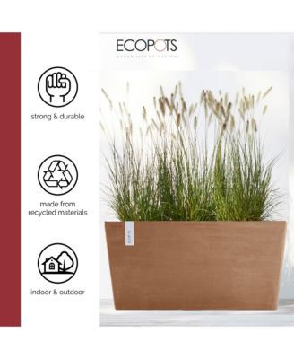 Paris Durable Modern Plastic Rectangular Planter, 23.5in