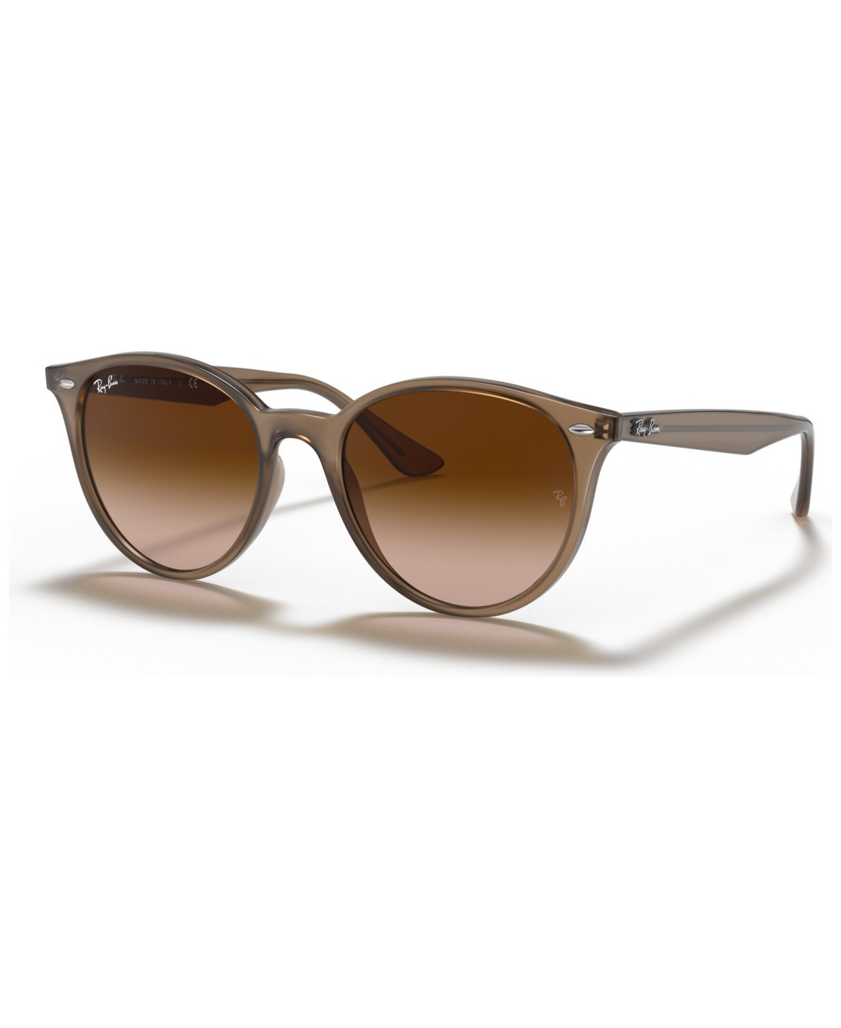Shop Ray Ban Sunglasses, Rb4305 53 In Opal Beige,brown Gradient Dark Brown