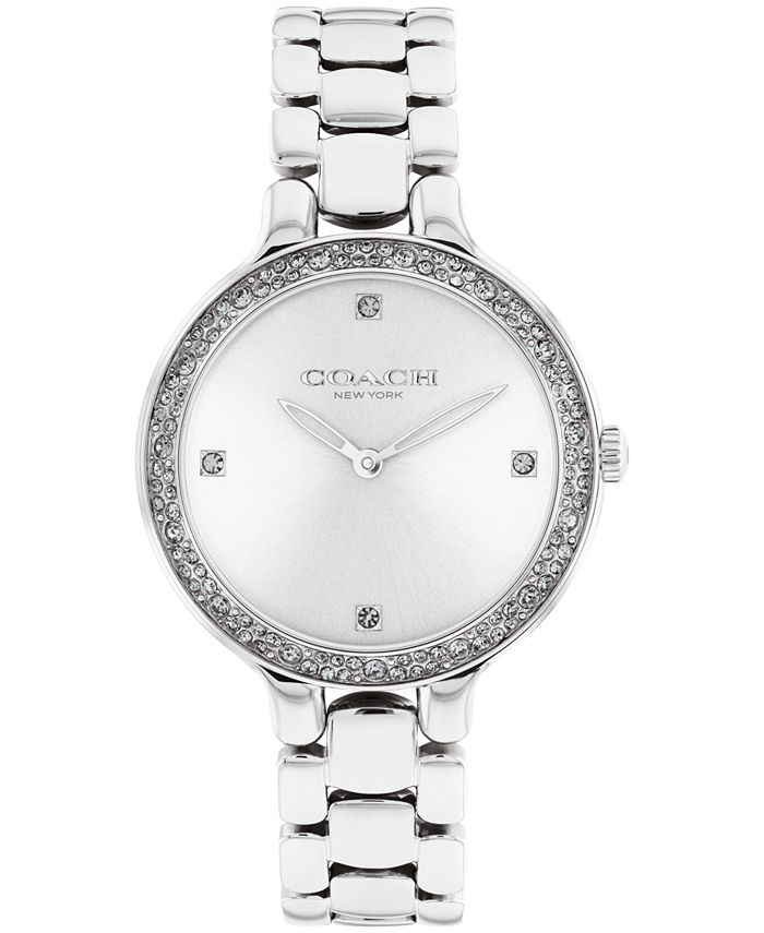 Coach silver cheap watch womens