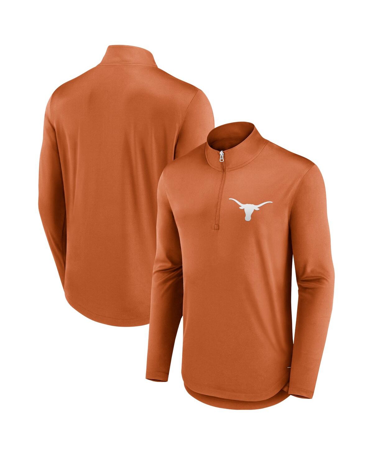 Men's FanaticsTexas Longhorns Tough Minded Quarter-Zip Top - Texas Orange