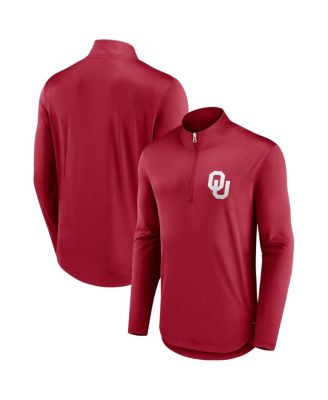 Men's Crimson Oklahoma Sooners Tough Minded Quarter-Zip Top