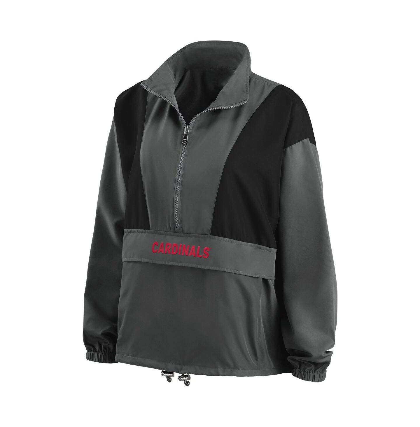 Женская куртка WEAR by Erin Andrews Charcoal St. Louis Cardinals Packable Half-Zip — фото 3