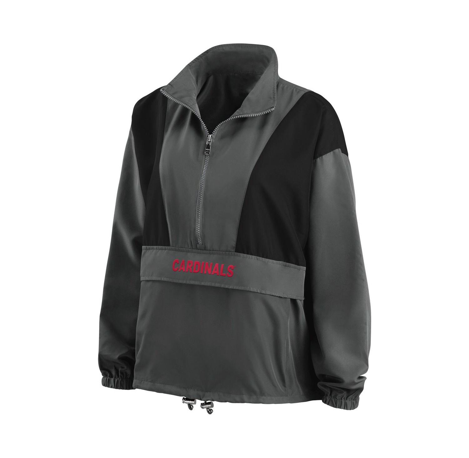 Women's Charcoal St. Louis Cardinals Packable Half-Zip Jacket