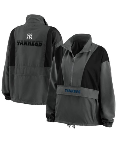 Женские куртки WEAR by Erin Andrews Women's Charcoal New York Yankees Packable Half-Zip Jacket