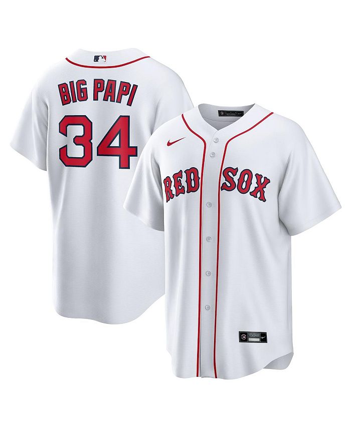 Nike Men's David Ortiz White Boston Red Sox Big Papi Replica Jersey - Macy's