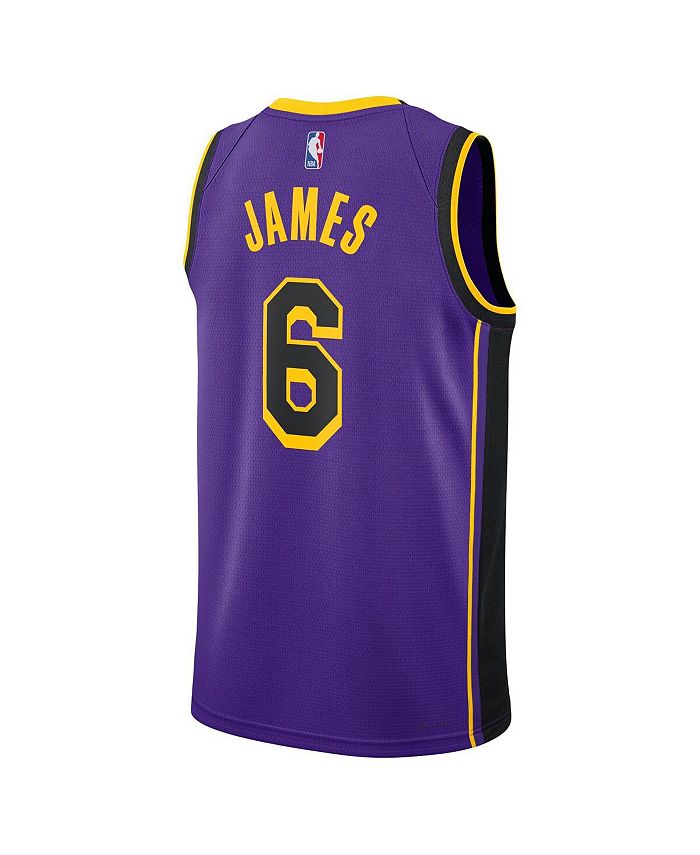 Jordan Men's LeBron James Purple Los Angeles Lakers 2022/23 Statement ...