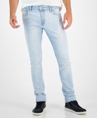 GUESS Men's Light-Wash Slim Tapered Fit Jeans - Macy's