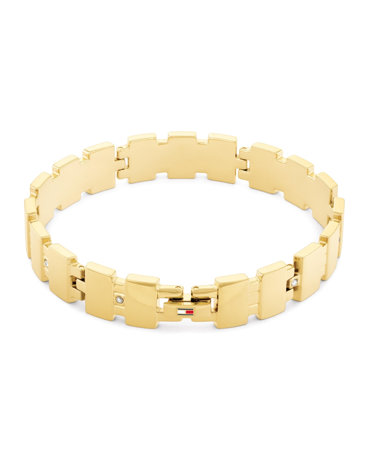 Tommy Hilfiger Crystal Link Bracelet In Gold