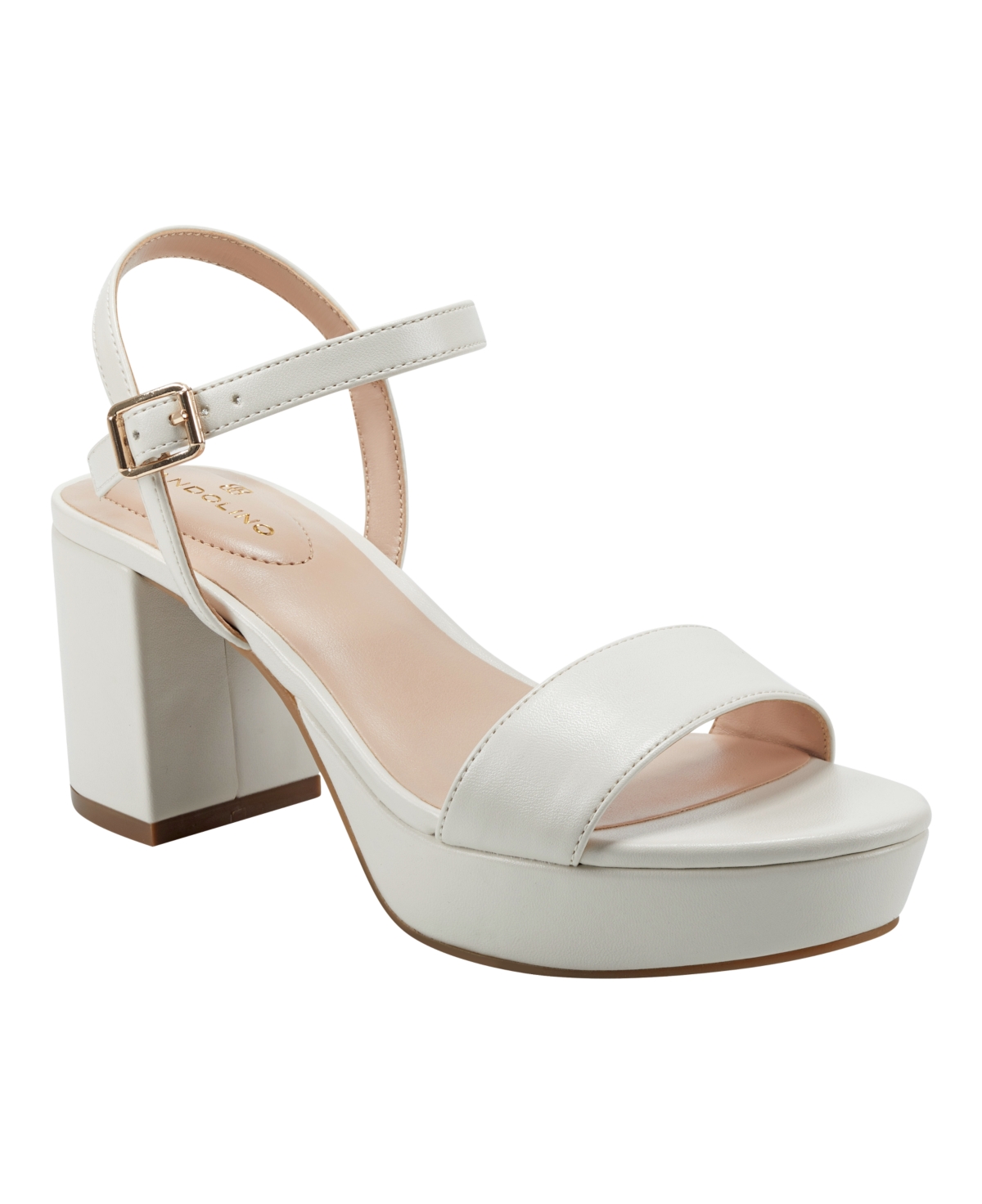 Bandolino Women's Pennie Platform Block Heel Sandals In White