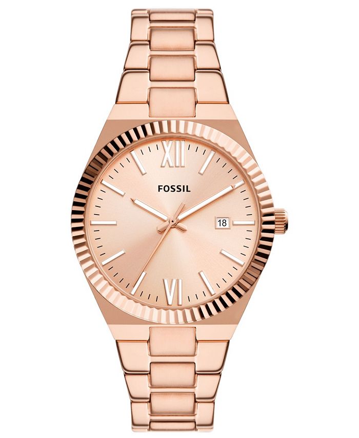 Fossil Gold Tone Stainless Steel Ring Watch - Gold