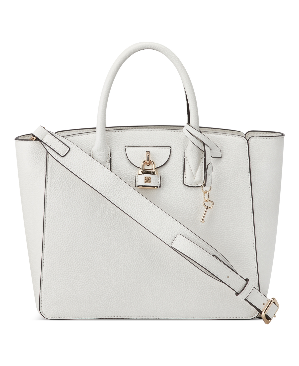 Nine West Women's Shirin Elite Satchel Handbag In White