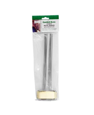 Garden Aces Metal Marker with Copper Plate, 10" (Pack of 8)