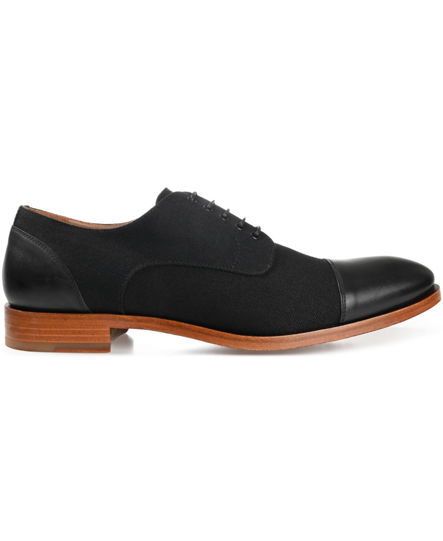 Мужские туфли Taft Jack Handcrafted Leather, Velvet and Wool Dress Shoes, цвет: Чёрный, вариант 1 — фото 6