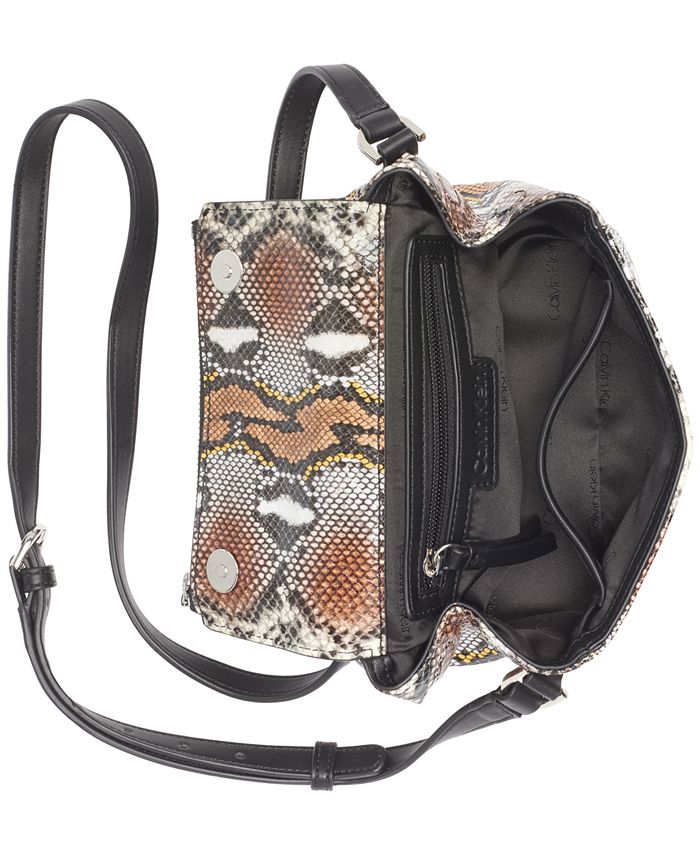 Calvin Klein Argo Mini Printed Flap Crossbody - Macy's