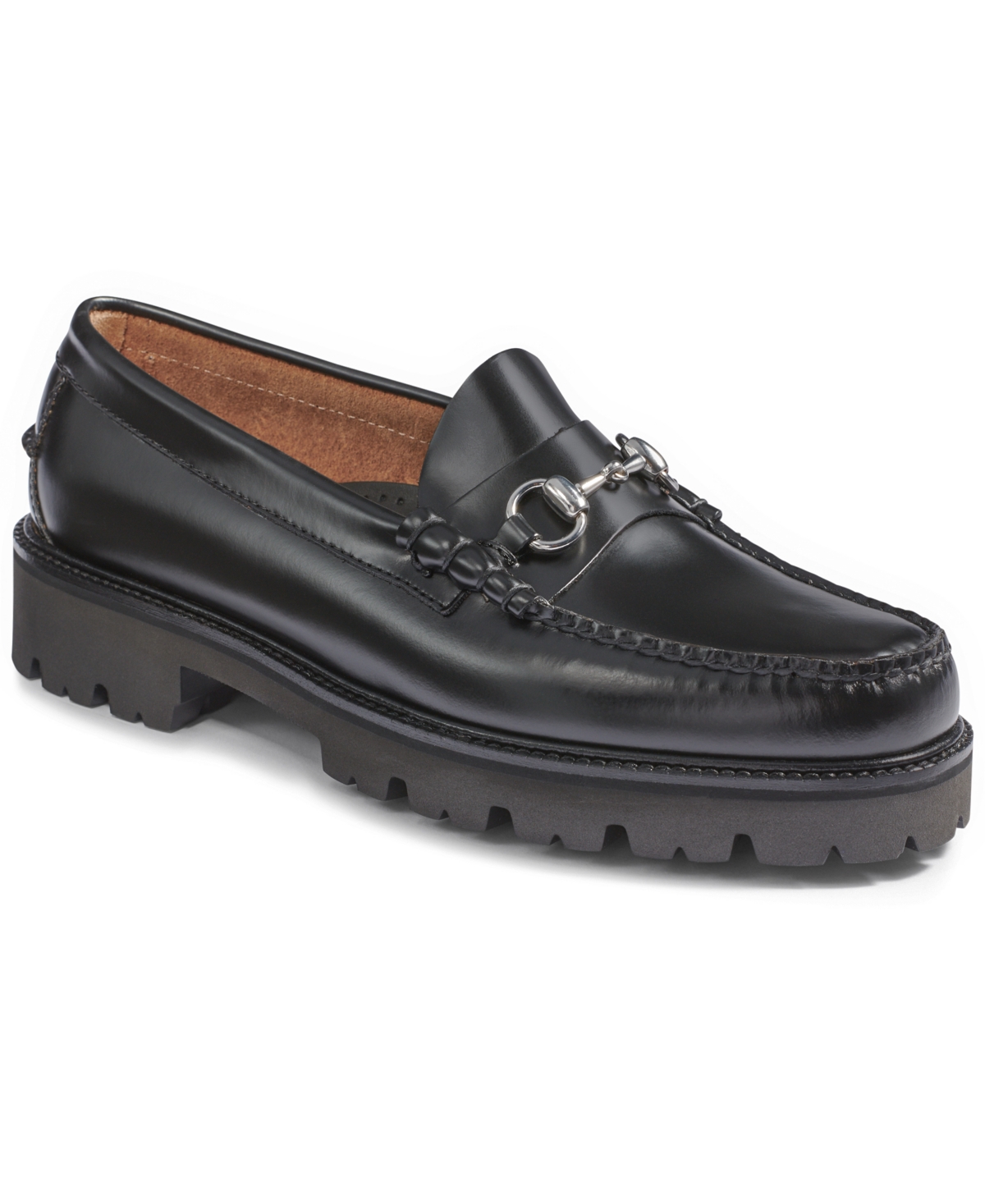 Gh Bass G.h.bass Men's Lincoln Bit Super Lug Weejuns Loafers In Black