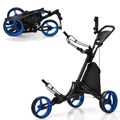 Folding 3 Wheels Golf Push Cart W/Bag Scoreboard