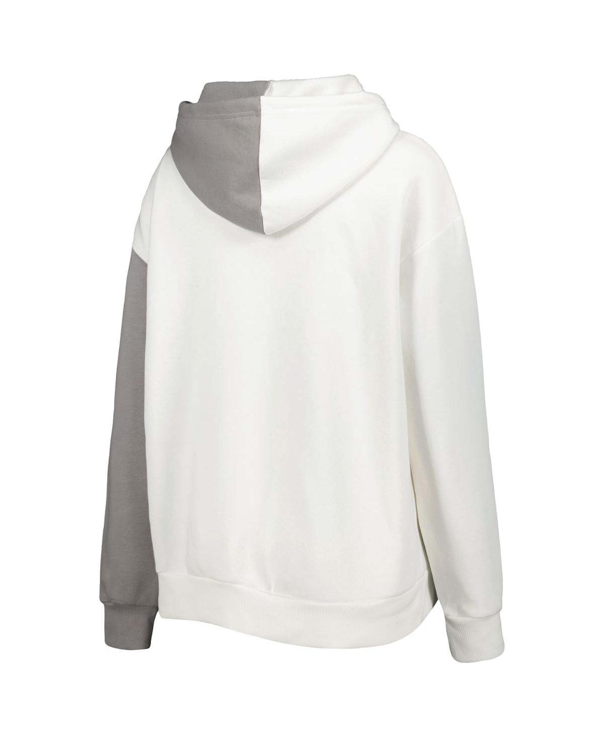 Gameday Couture Women's  Gray, White Michigan Wolverines Split Pullover Hoodie In Gray,white