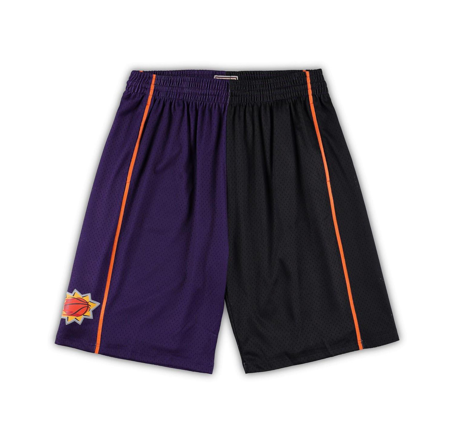 Men's Purple, Black Phoenix Suns Big and Tall Hardwood Classics Split Swingman Shorts