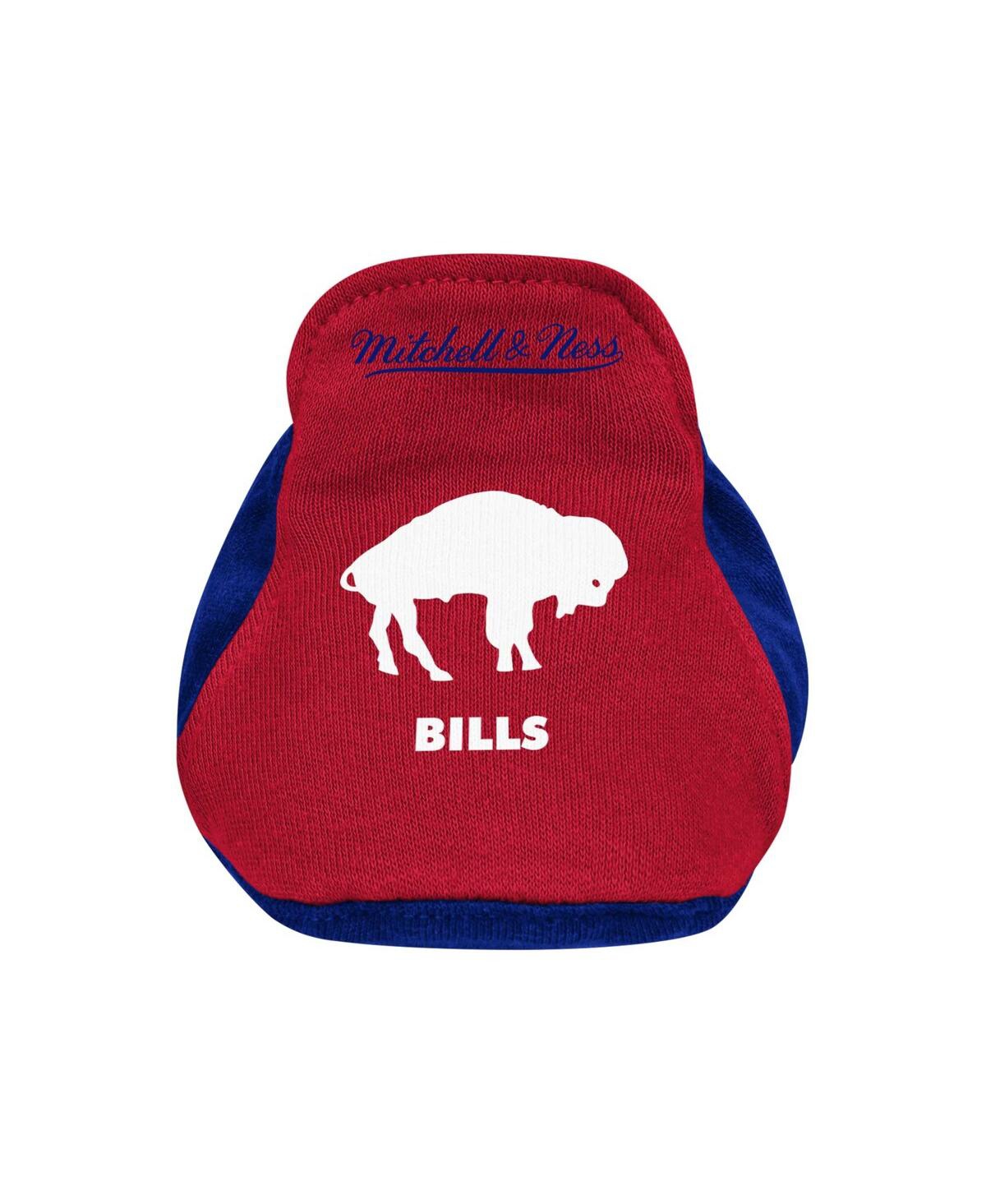 Mitchell & Ness Newborn And Infant Boys And Girls  Royal, Red Buffalo Bills Throwback Bodysuit Bib An In Royal,red