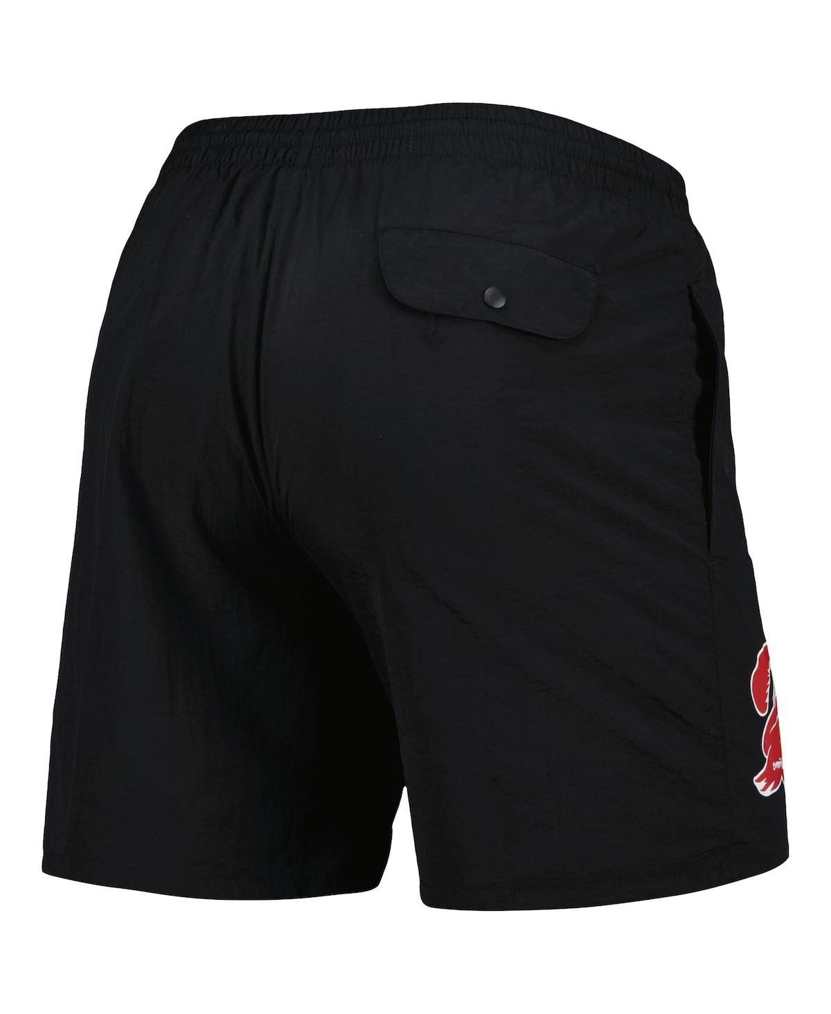 Mitchell & Ness Men's  Black Tampa Bay Buccaneers Team Essentials Nylon Shorts In Black