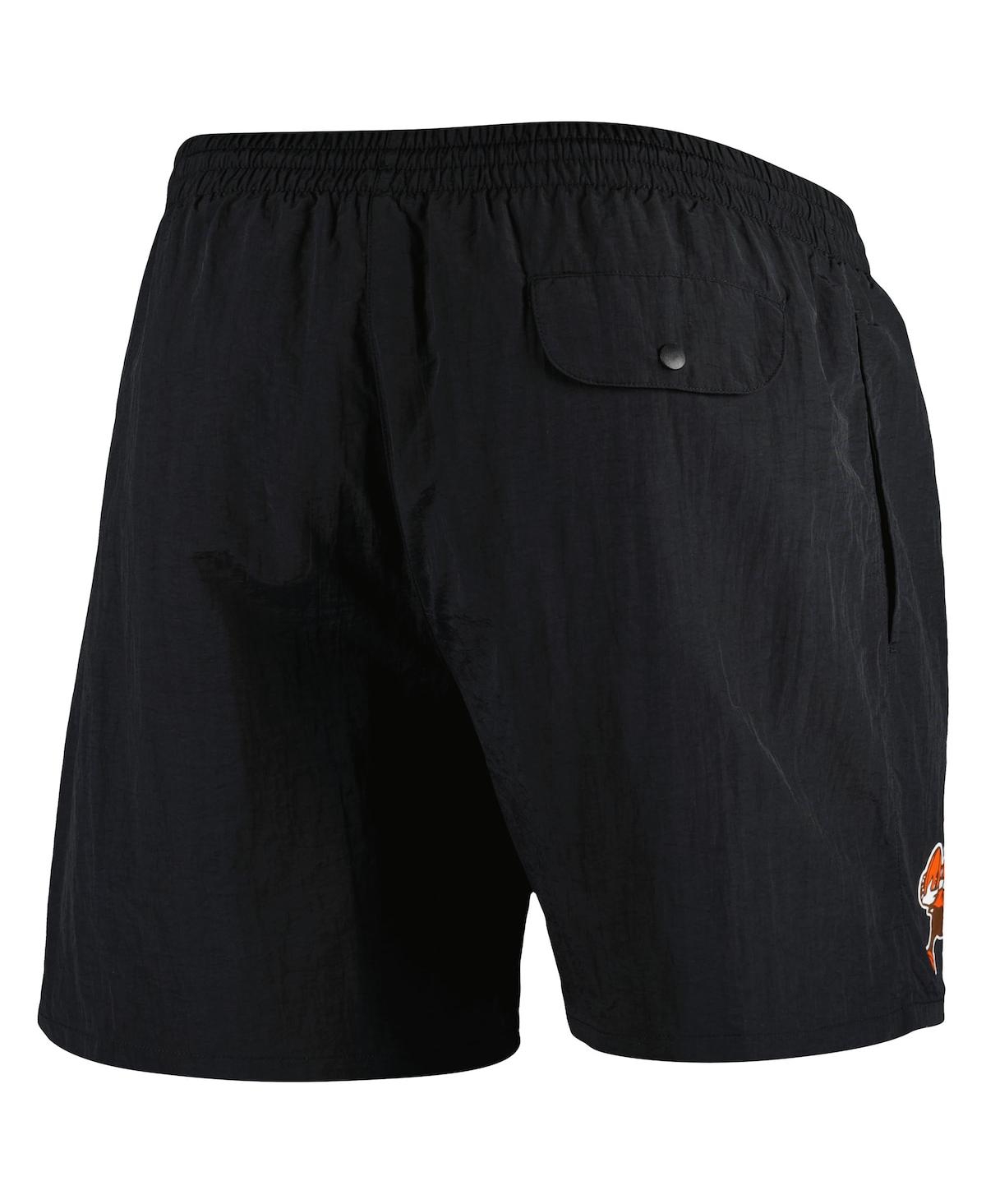 Mitchell & Ness Men's  Black Cleveland Browns Team Essentials Nylon Shorts In Black