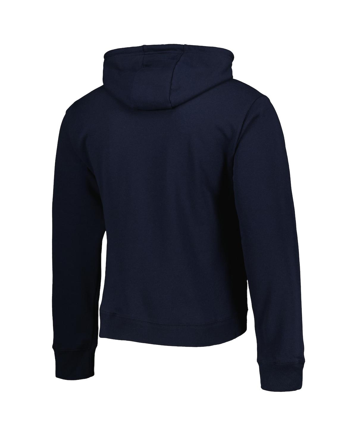 Shop League Collegiate Wear Men's  Navy Navy Midshipmen Arch Essential Fleece Pullover Hoodie