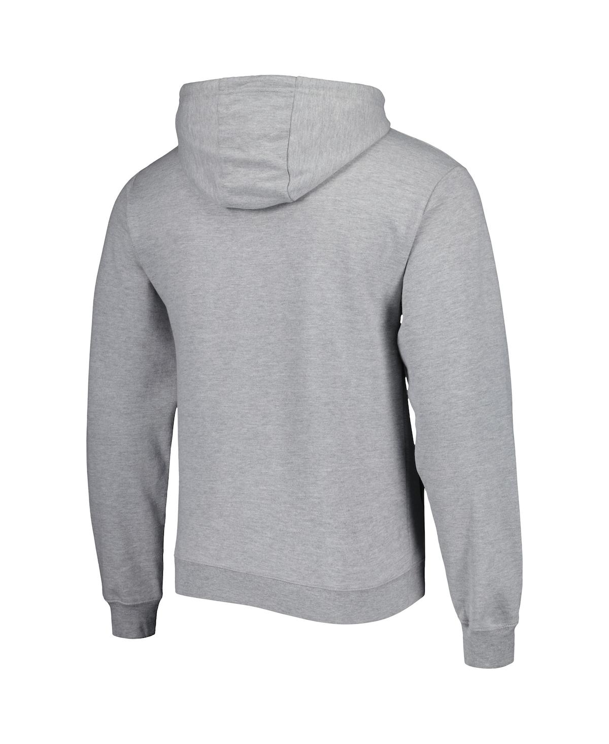 LEAGUE COLLEGIATE WEAR MEN'S LEAGUE COLLEGIATE WEAR HEATHER GRAY CLEMSON TIGERS ARCH ESSENTIAL FLEECE PULLOVER HOODIE 