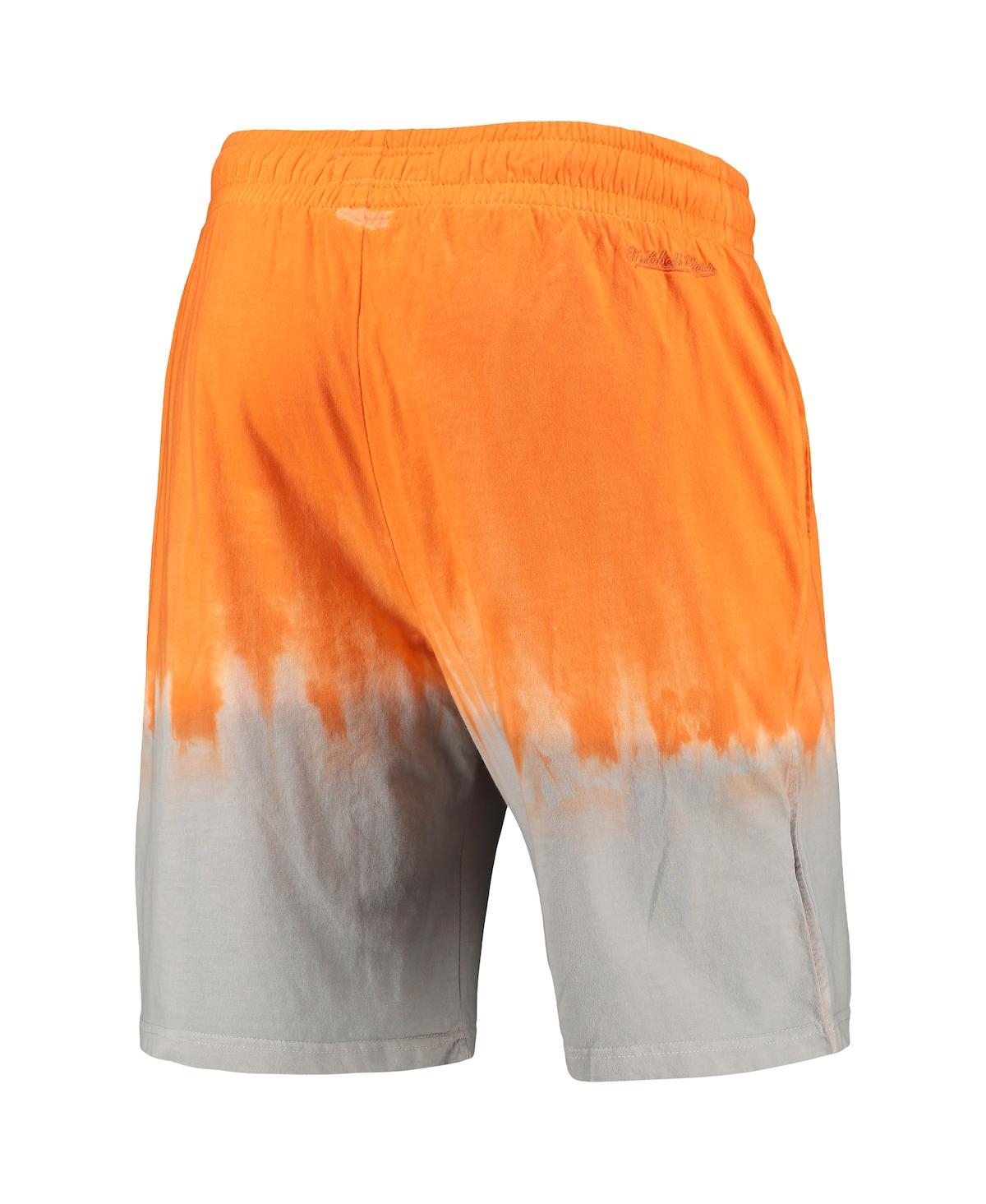 Mitchell & Ness Men's  Tennessee Orange, Gray Tennessee Volunteers Tie-dye Shorts In Tennessee Orange,gray
