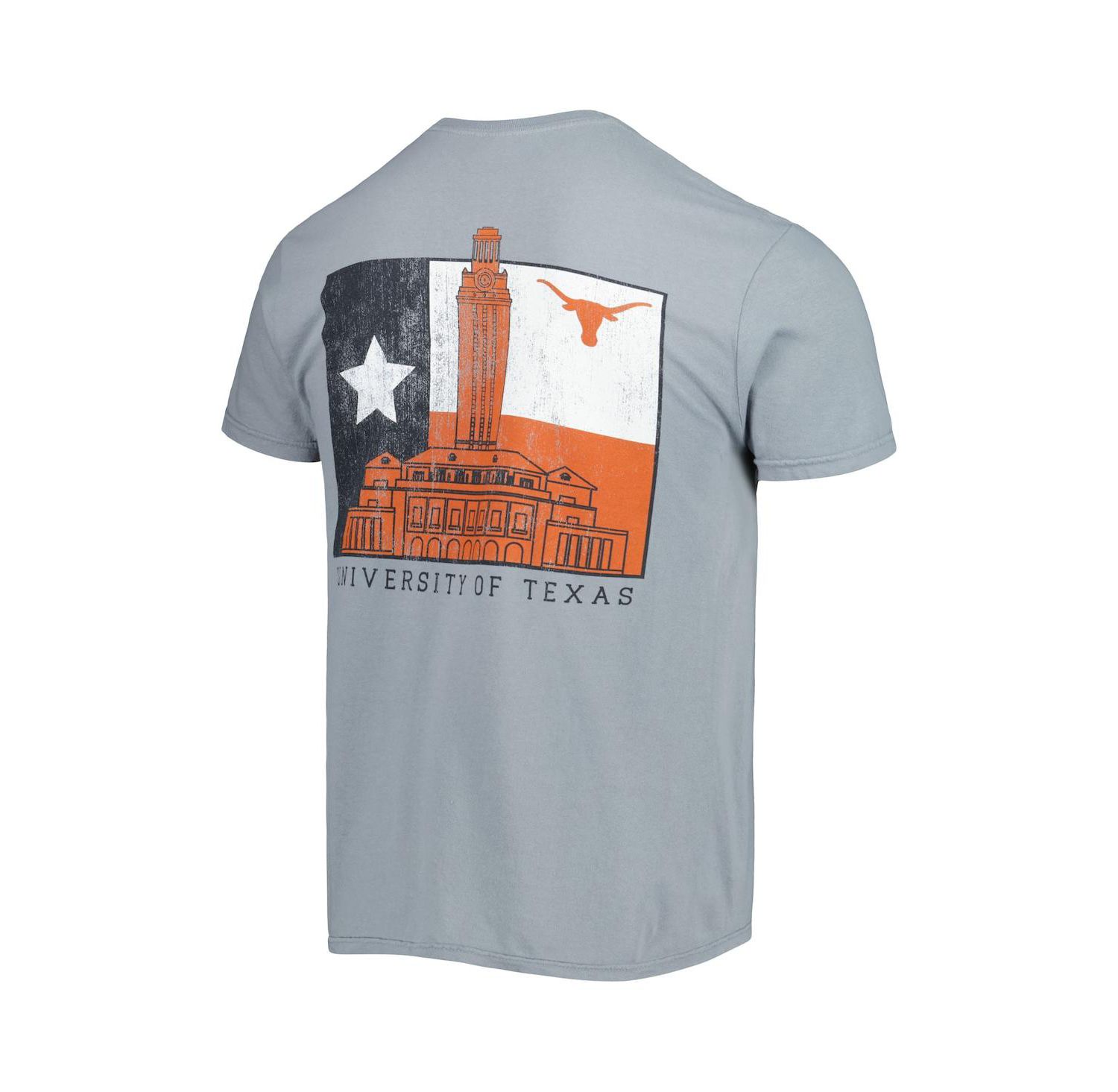 Men's Gray Texas Longhorns Hyperlocal Flag T-shirt