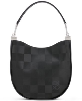 Calvin Klein Celestine Medium Signature Embossed Checkered Shoulder Bag -  Macy's