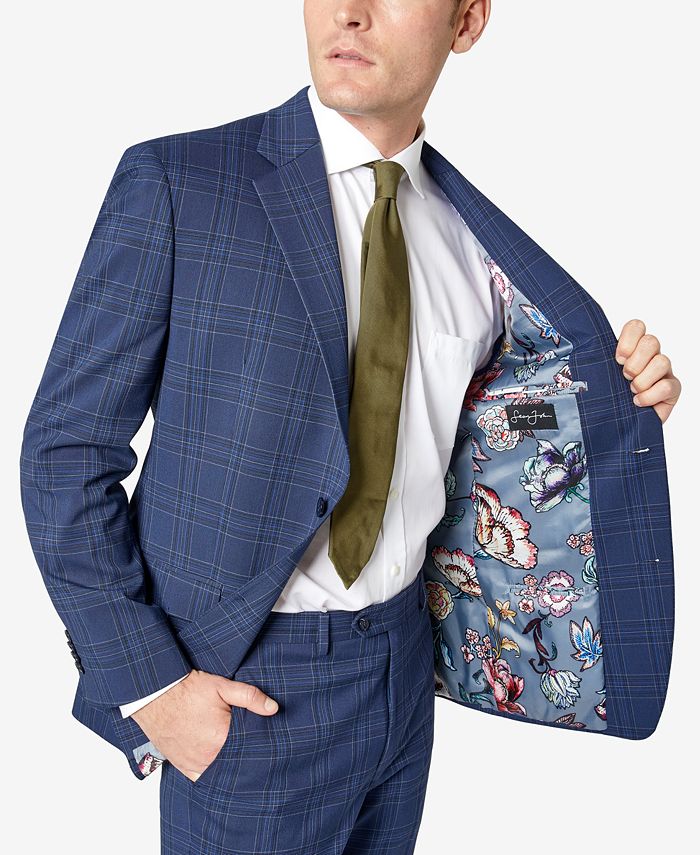 Sean John Men s Classic Fit Patterned Suit Jacket Macy s