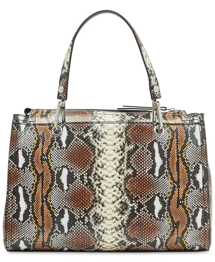 Calvin Klein Garnet Printed Triple Compartment Top Zipper Satchel - Macy's