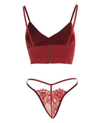 Women's Celine Lace 3 Piece Lingerie Set