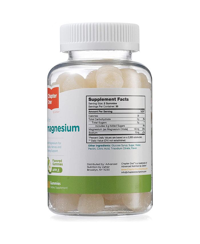 Zahler Chapter One Apple Flavored Magnesium for Kids 60 Flavored