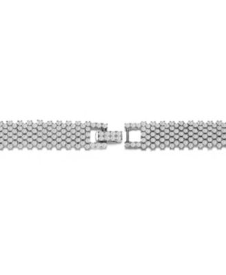 Elegant White Gold Plated Link Bracelet