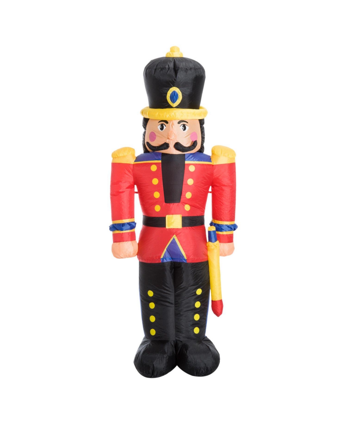 Homcom Christmas Inflatable Nutcracker Soldier Blow-Up Yard Decoration - Multi-colored