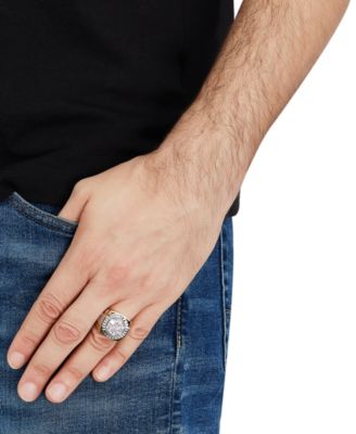 Men's Lab Grown Diamond Cluster Ring (2 ct. t.w.) in 10k Two-Tone Gold