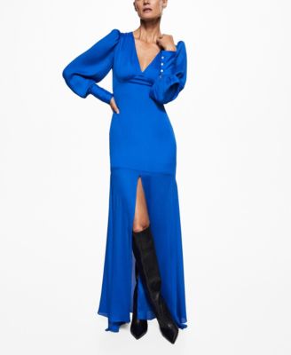 mango long sleeve evening dresses